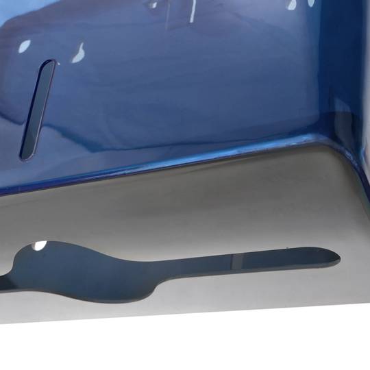 Blauwe papieren handdoek dispenser voor badkamer