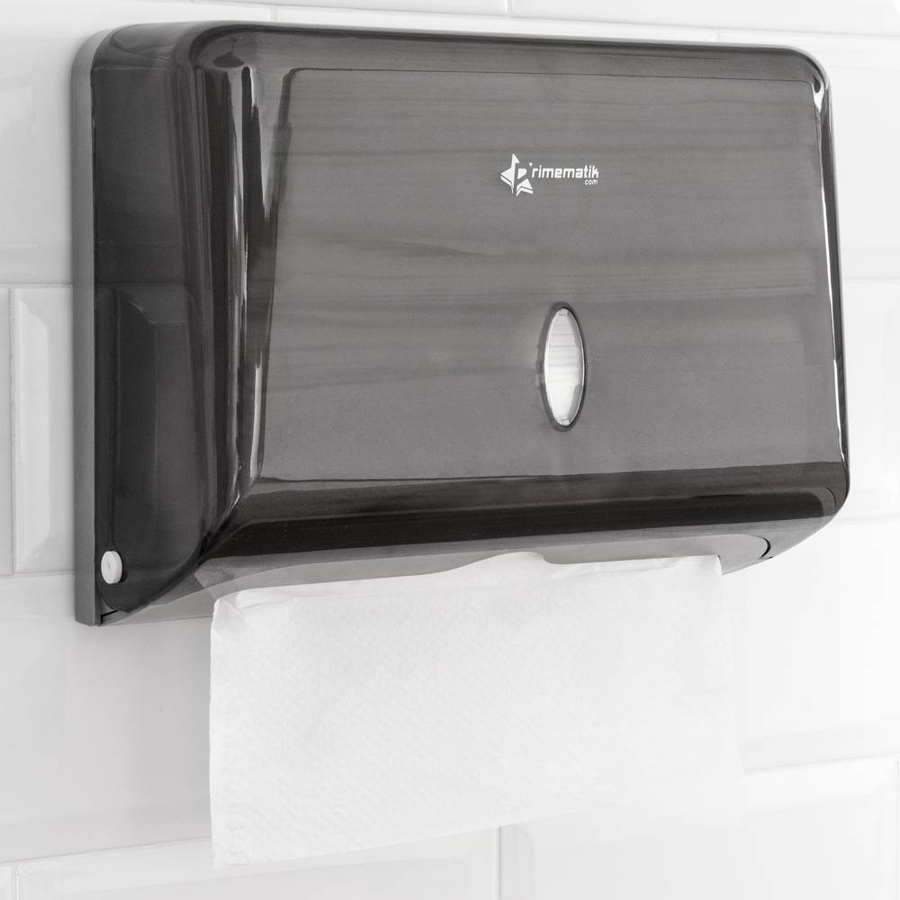 Dispensador de toallas de papel para baño en negro 268x103x204mm
