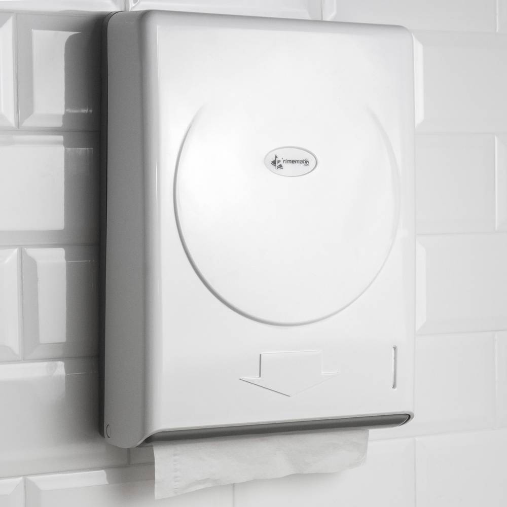 Distributeur d'essuie-mains en papier de couleur blanche 274x103x373mm