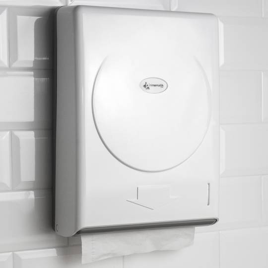 Distributeur d'essuie-mains en papier de couleur blanche 274x103x373mm