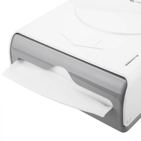 Distributeur d'essuie-mains en papier de couleur blanche 274x103x373mm