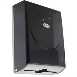 Dispenser per asciugamani di carta intercalati per bagno in colore nero 274x103x373mm