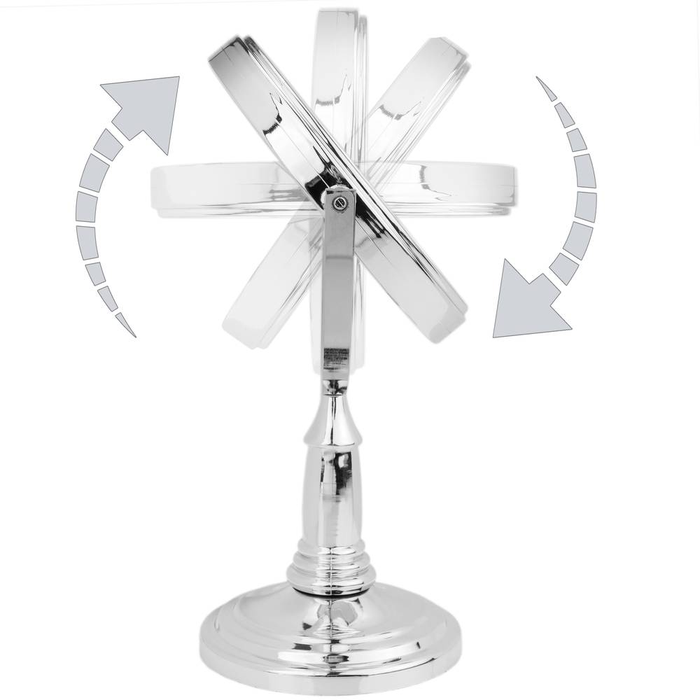 Cosmetic and makeup mirror with normal face and 3X magnifying face 10cm