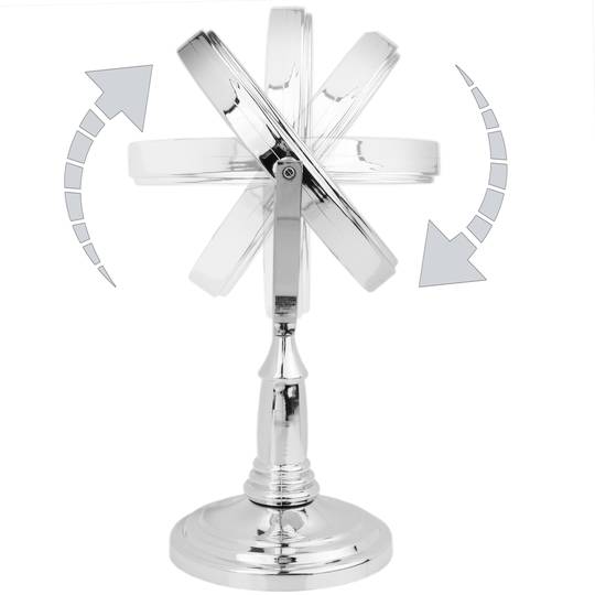 Cosmetic and makeup mirror with normal face and 3X magnifying face 10cm