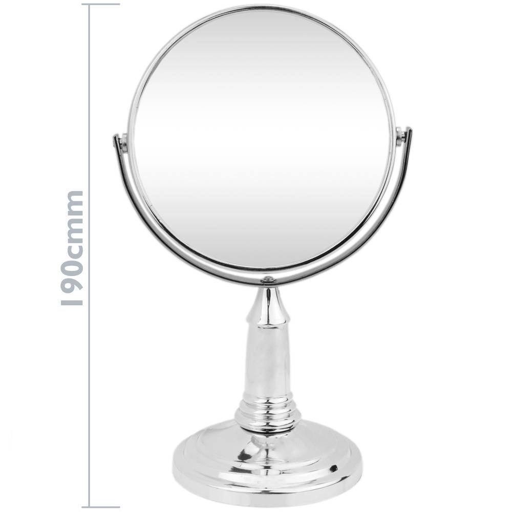 Cosmetic and makeup mirror with normal face and 3X magnifying face 10cm