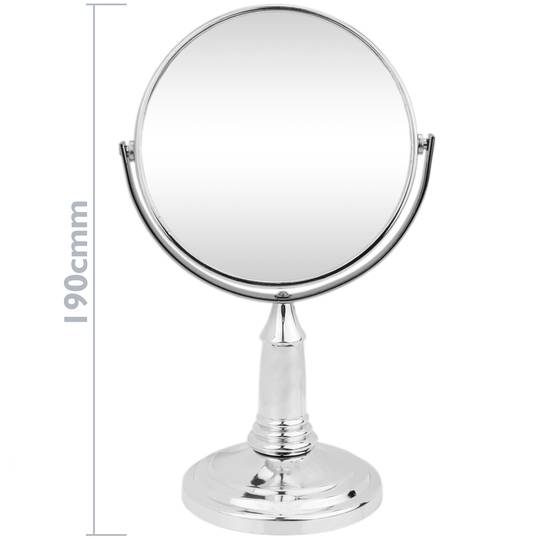 Cosmetic and makeup mirror with normal face and 3X magnifying face 10cm