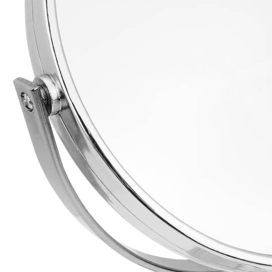 Cosmetic and makeup mirror with normal face and 3X magnifying face 10cm