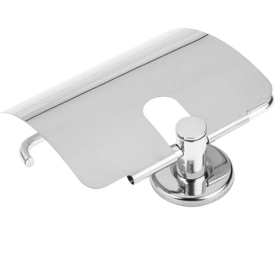 Porte-rouleau classique pour papier hygiénique avec couvercle chromé