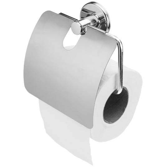 Porte-rouleau classique pour papier hygiénique avec couvercle chromé