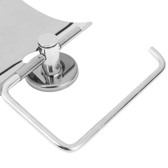 Porte-rouleau classique pour papier hygiénique avec couvercle chromé