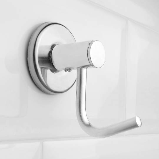 Einzelne Chromhaken. Bade Handtuchhalter