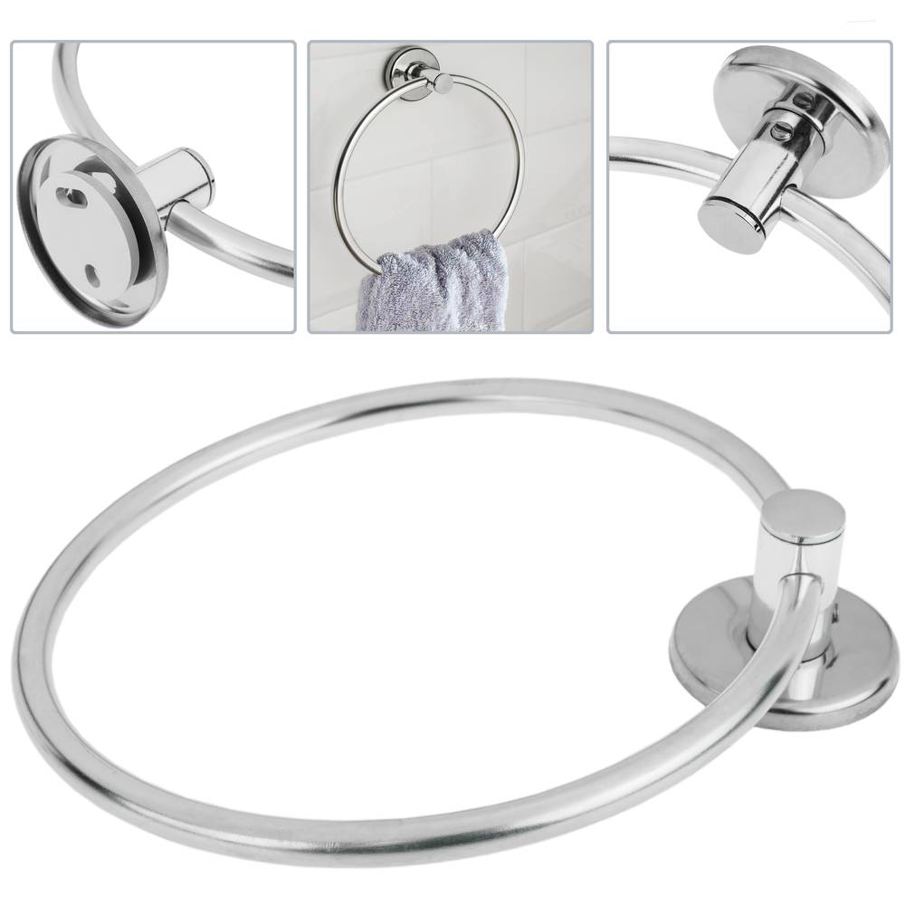 Chrome-plated bathroom towel ring