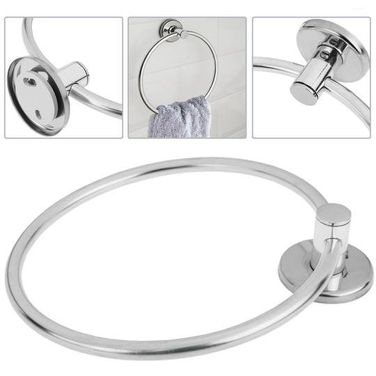 Chrome-plated bathroom towel ring