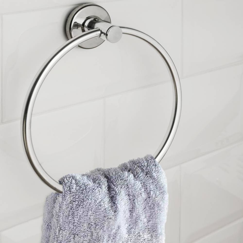 Chrome-plated bathroom towel ring