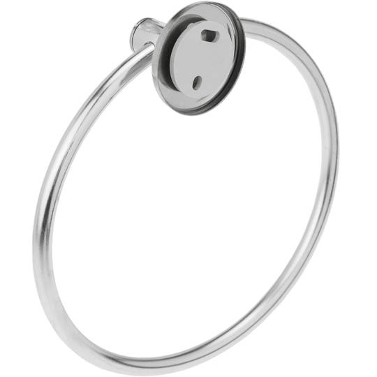 Chrome-plated bathroom towel ring