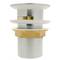 Válvula de desagüe 8cm con rebosadero. Tapón para lavabo y baño universal G1-1/4 cromado