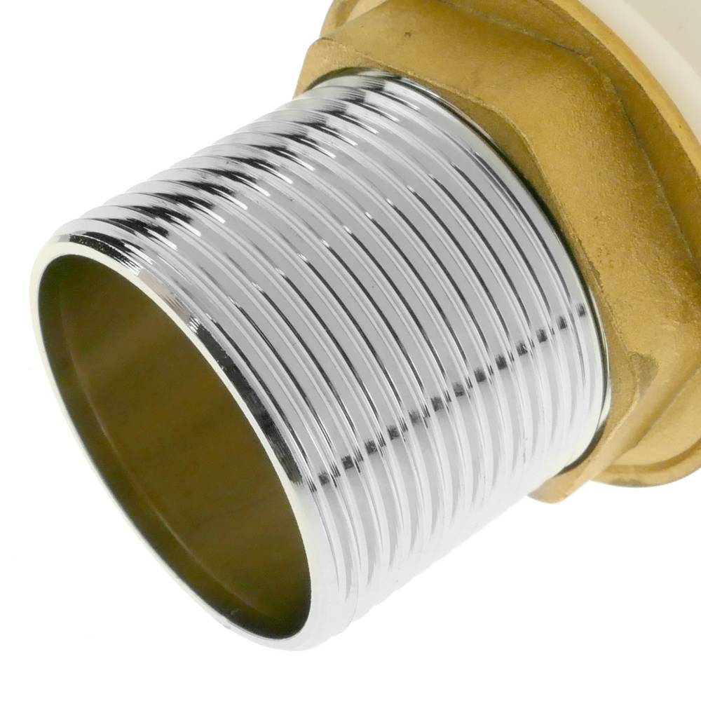 Válvula de desagüe 8cm con rebosadero. Tapón para lavabo y baño universal G1-1/4 cromado