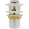 Válvula de desagüe 8cm con rebosadero. Tapón para lavabo y baño universal G1-1/4 cromado