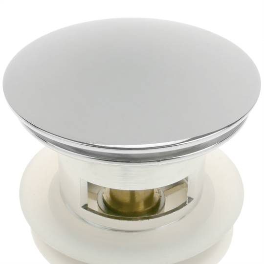 Tradineur - Válvula de desagüe para lavabo con click y rosca universal,  tubo extensible, plástico y metal, accesorios de baño, a