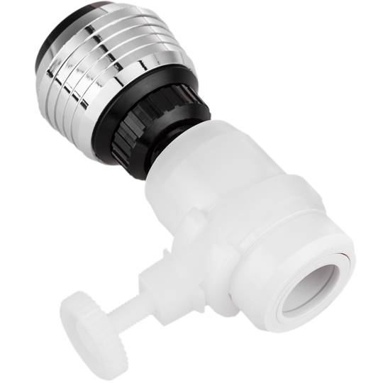 Aeratore d'acqua atomizzatore universale per rubinetti con rotazione e 2 modalità di flusso