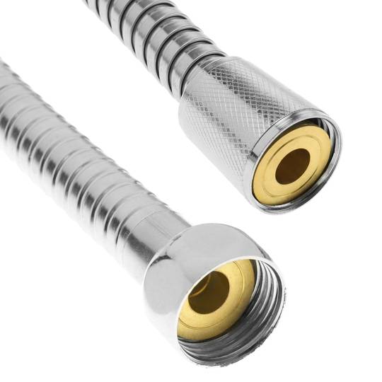 Stainless steel shower hose extensible from 1.7 to 2 m