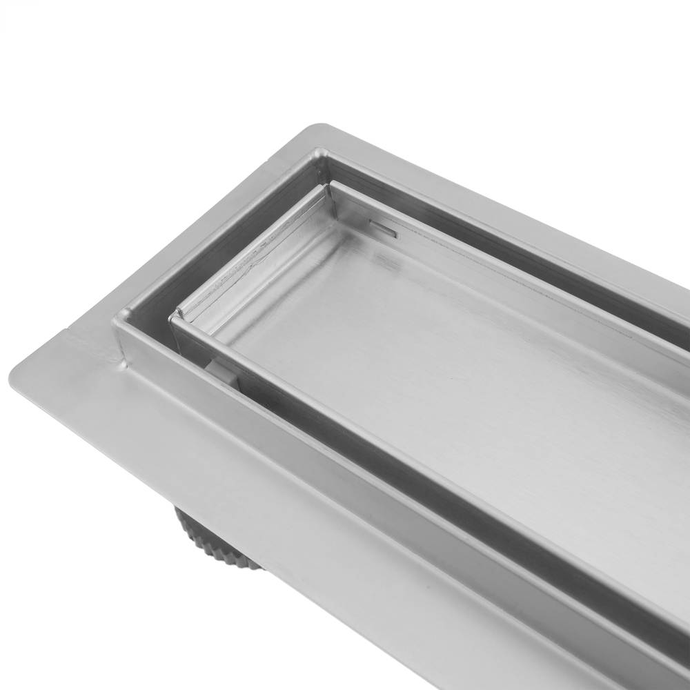 Shower drain linear channel 50x7 cm stainless for tile insert