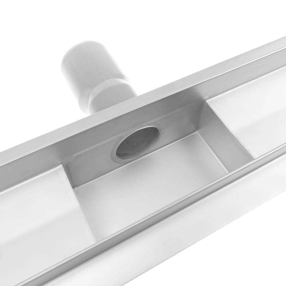 Shower drain linear channel 80x7 cm stainless for tile insert