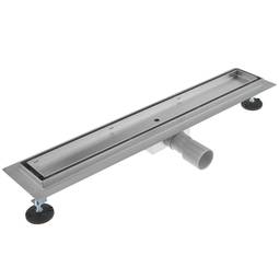 Scarico doccia 90x7 cm. Canaletta di drenaggio a pavimento in acciaio inossidabile per piastrelle