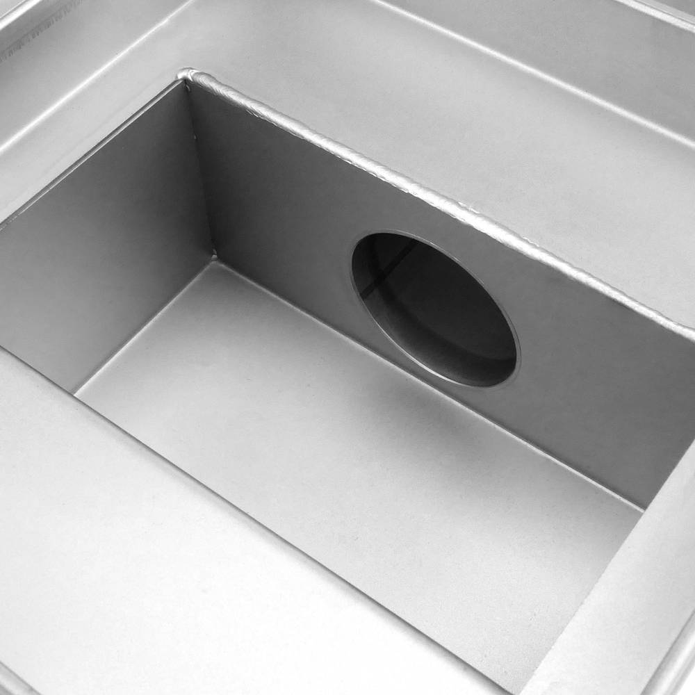 Caniveau de drainage de douche carré 15 cm en acier inoxydable pour carrelage