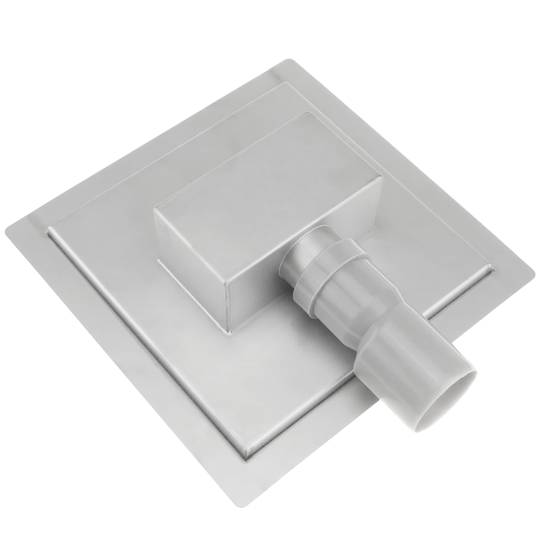 Calha de duche quadrada de 20 cm de aço inoxidável para ladrilhos