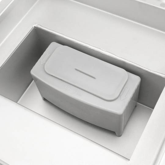Calha de duche quadrada de 20 cm de aço inoxidável para ladrilhos