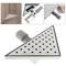 Shower drain squared channel 15 cm stainless with grid for corner