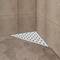 Shower drain squared channel 15 cm stainless with grid for corner