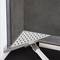 Shower drain squared channel 15 cm stainless with grid for corner
