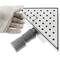 Shower drain squared channel 15 cm stainless with grid for corner