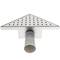 Shower drain squared channel 15 cm stainless with grid for corner