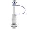 Double push-button cable arrester with base for WC cistern