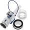 Double push-button cable arrester with base for WC cistern