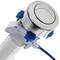 Double push-button cable arrester with base for WC cistern