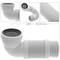 Manicotto di collegamento WC inclinato 90 ° estensibile ∅ 105mm