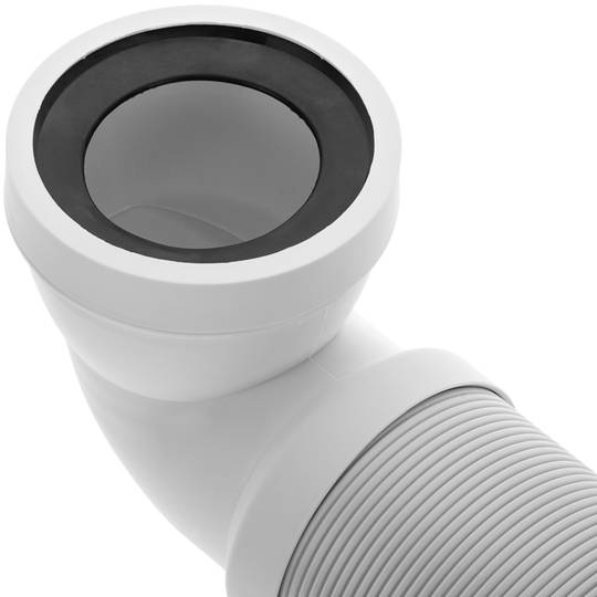 Manicotto di collegamento WC inclinato 90 ° estensibile ∅ 105mm