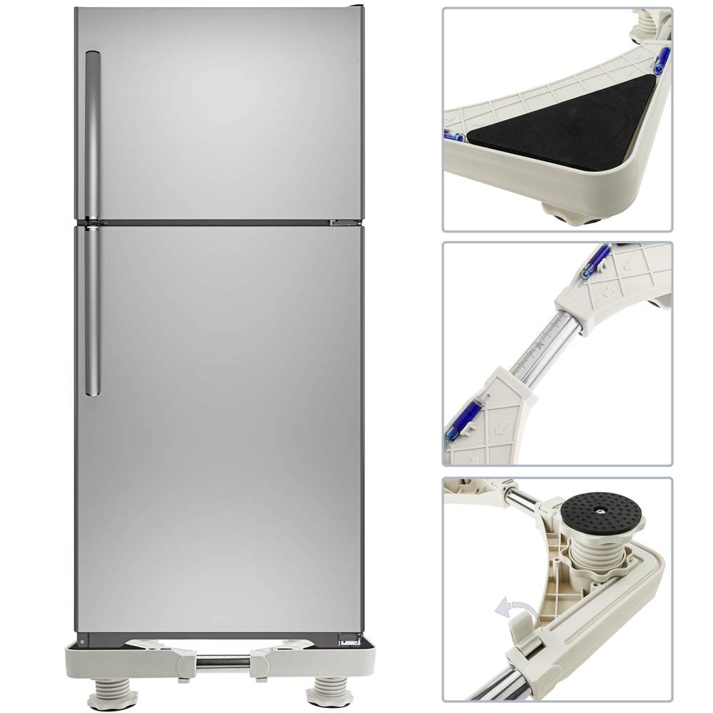 4/8/12feet Anti-Noise Washing Machine Base Machine Base Stand Refrigerator Holder Bracket 17.71-25.59in Adjustable Washing Stand for Tumble Dryers Cookers Fridges Freezers 12 feet14-17cm 