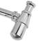Siphon pour bouteille en laiton chromé