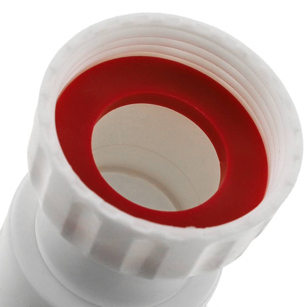 Weißer flexibler Schlauch für Spülen-Bidet 1 1/4 x ∅ 32 - ∅ 40 mm -  Cablematic
