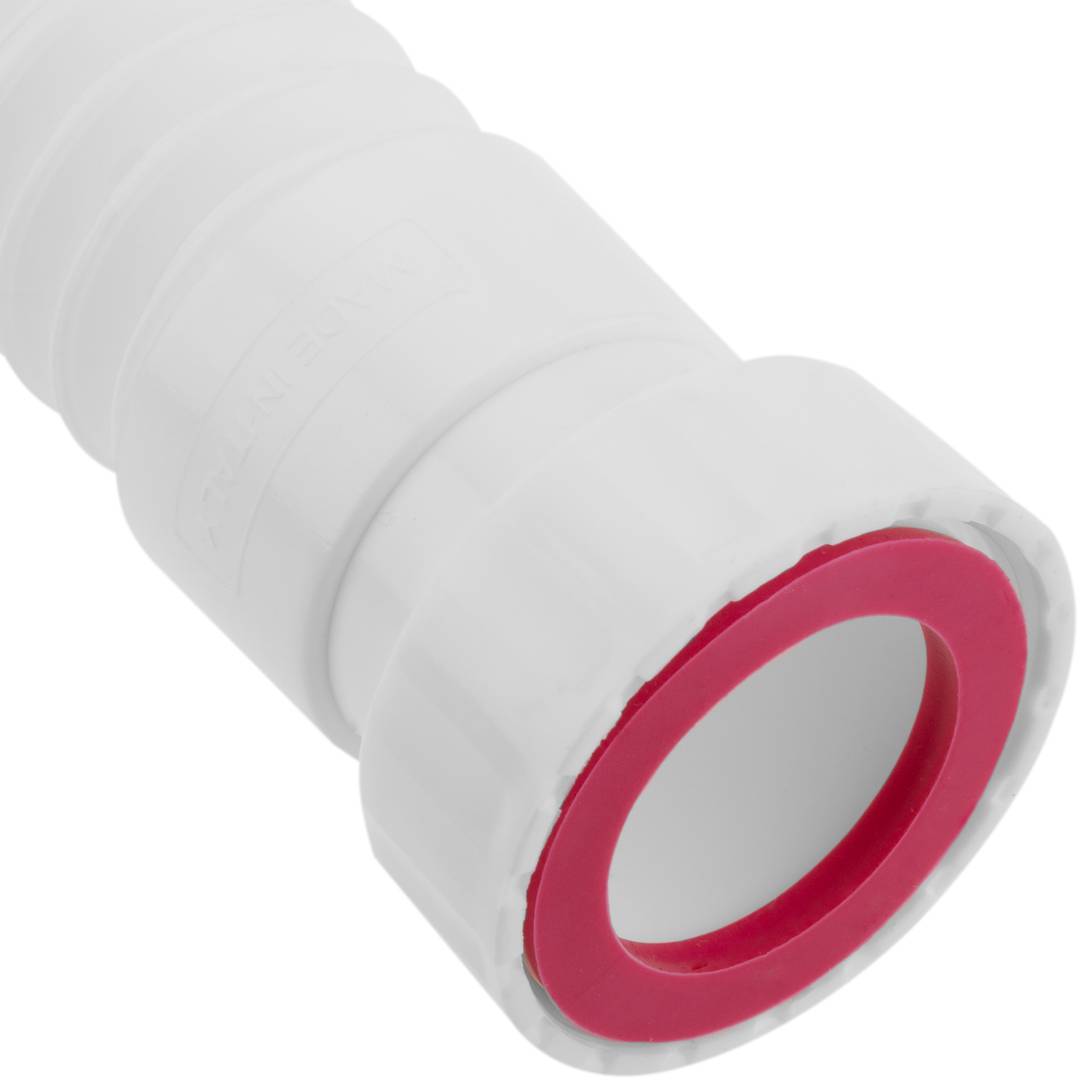 Siphon extensible constitué d'un tube de 30 à 70 cm avec sortie réglable de  32 ou 40 mm et écrou plastique 1 1/2 - Cablematic