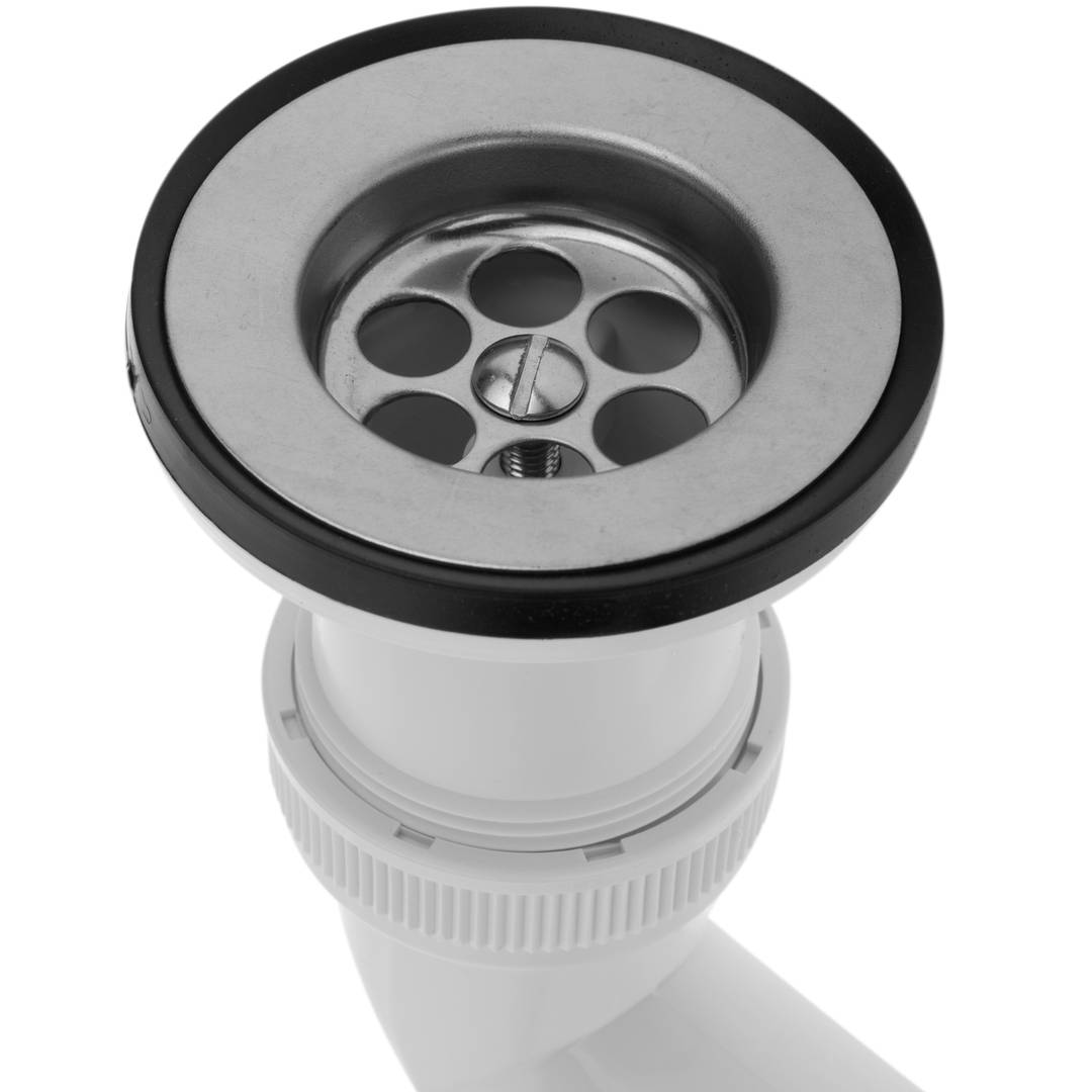 Siphon D'évier Double Sortie Pour Machine à Laver Et Lave-vaisselle - Entrée 3,8 Cm - En Polypropylène Blanc