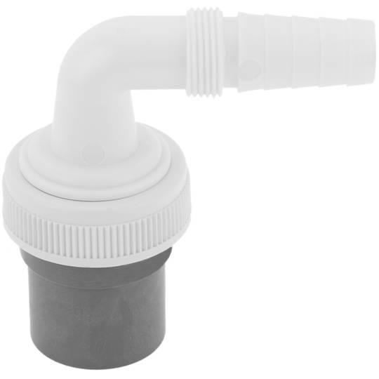 Enlace mixto tubos lisos con toma a 90 grados de plástico PVC de 1