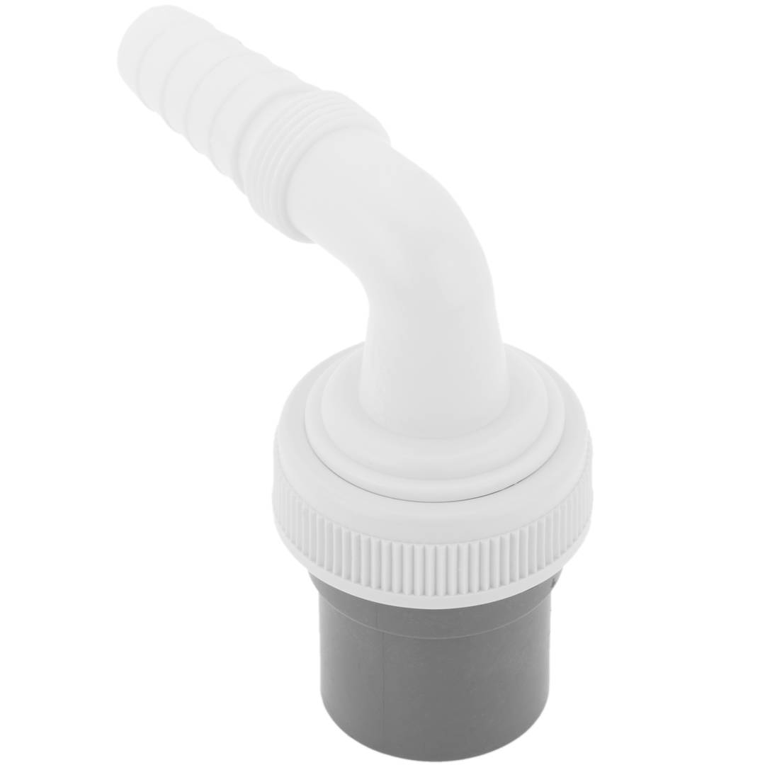 Enlace mixto tubos lisos con toma a 90 grados de plástico PVC de 1