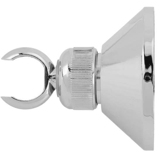 Chromowany wspornik widełkowy do regulowanej słuchawki prysznicowej z 1-otworowym systemem mocowania