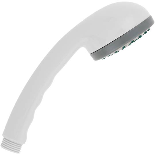Biała mobilna słuchawka prysznicowa z systemem anti-scale, funkcją oszczędzania wody i 1 funkcją